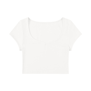 Women's Slim Cap Sleeve Crop T-Shirt – Fitted Everyday Essential Top