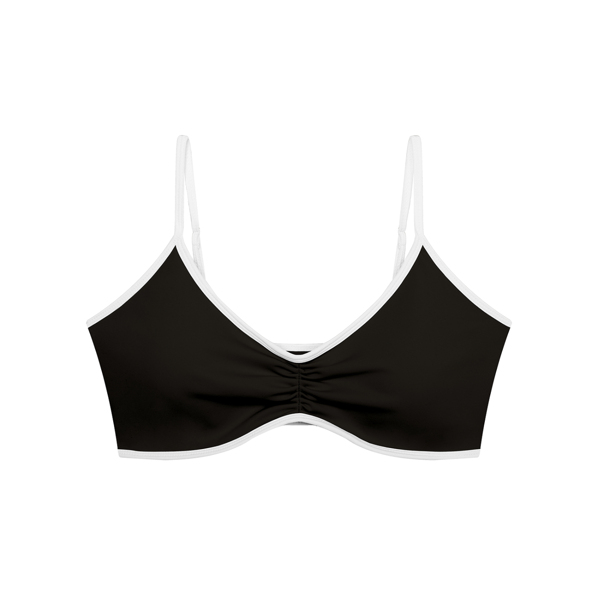 Women's Color Block Ruched V-Neck Sports Bra – Medium Support Activewear Bra