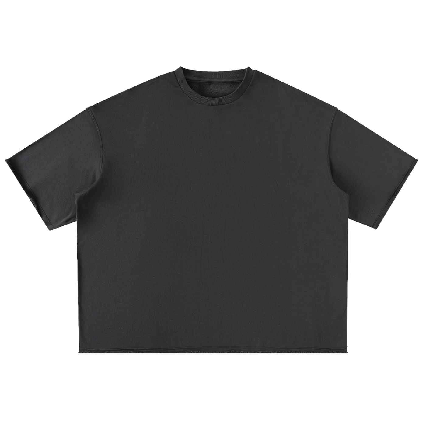 Washed Rolled Hem Half Sleeve T-Shirt