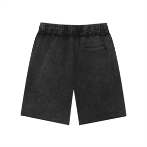 Unisex Mineral Wash Raw Edge Shorts – Oversized Premium Streetwear Shorts