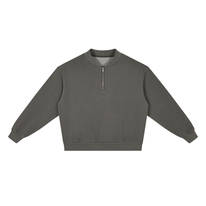 Unisex Vintage Wash Fleece Quarter Zip Sweatshirt