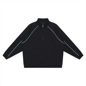Reflection Striped Raglan Sleeve  Jacket