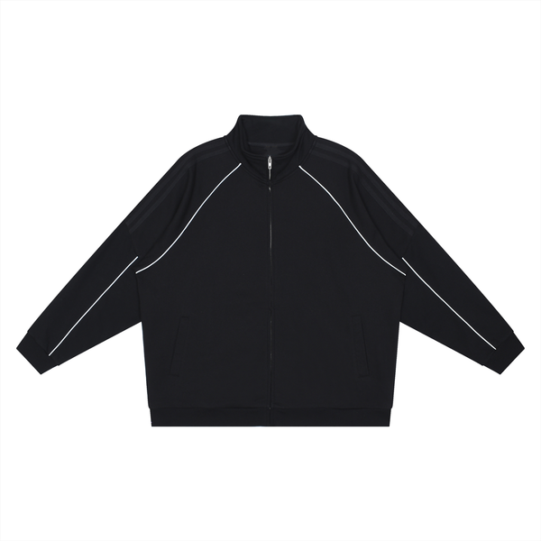 Reflection Striped Raglan Sleeve  Jacket