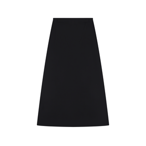 Women's Solid Color Knit Maxi Skirt – High-Waisted Stretch Casual Skirt