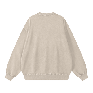 Snow Washed Oversized Sweatshirt – Premium Unisex Heavyweight Streetwear Pullover