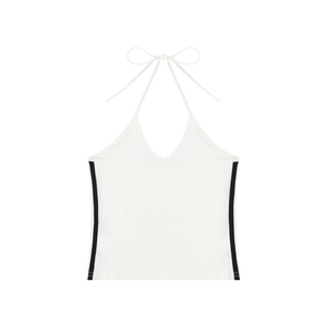 Women's Color Block Halter Crop Tank Top – Sleeveless Summer Essential