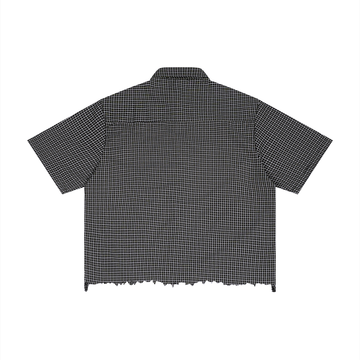 Unisex Distressed Plaid Boxy Shirt – Oversized Vintage Streetwear Flannel