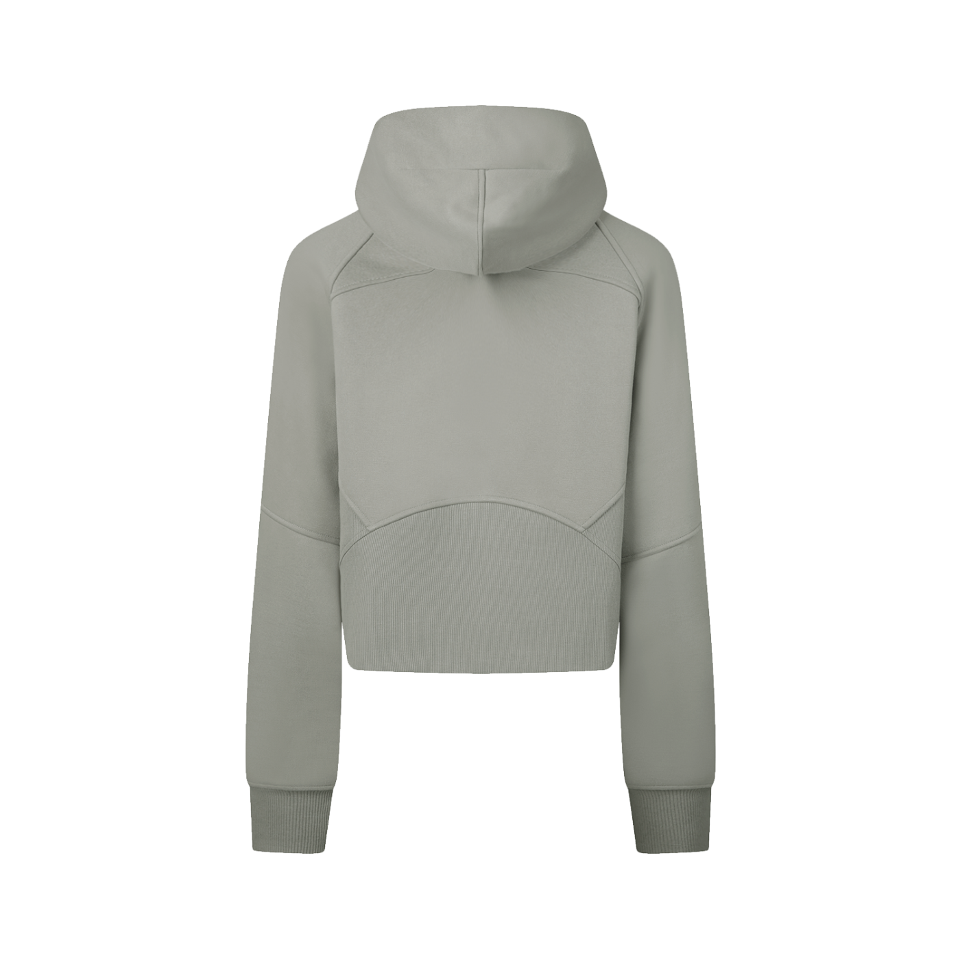 Cropped Zip-Through Hoodie
