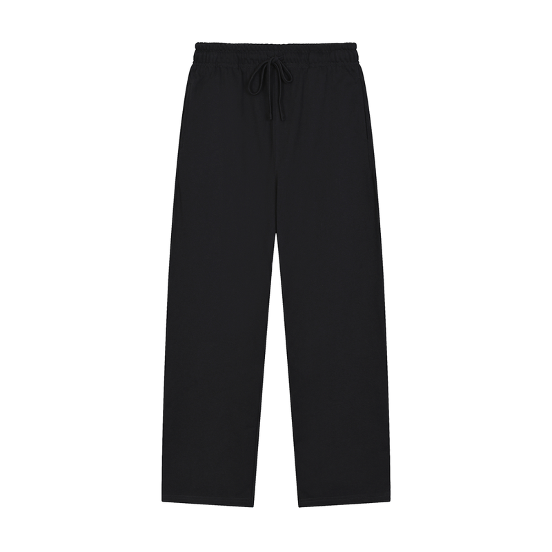 Solid Color Straight-Leg Sweatpants