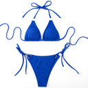 Sexy bikini set with side tie thong and bandage-style fi