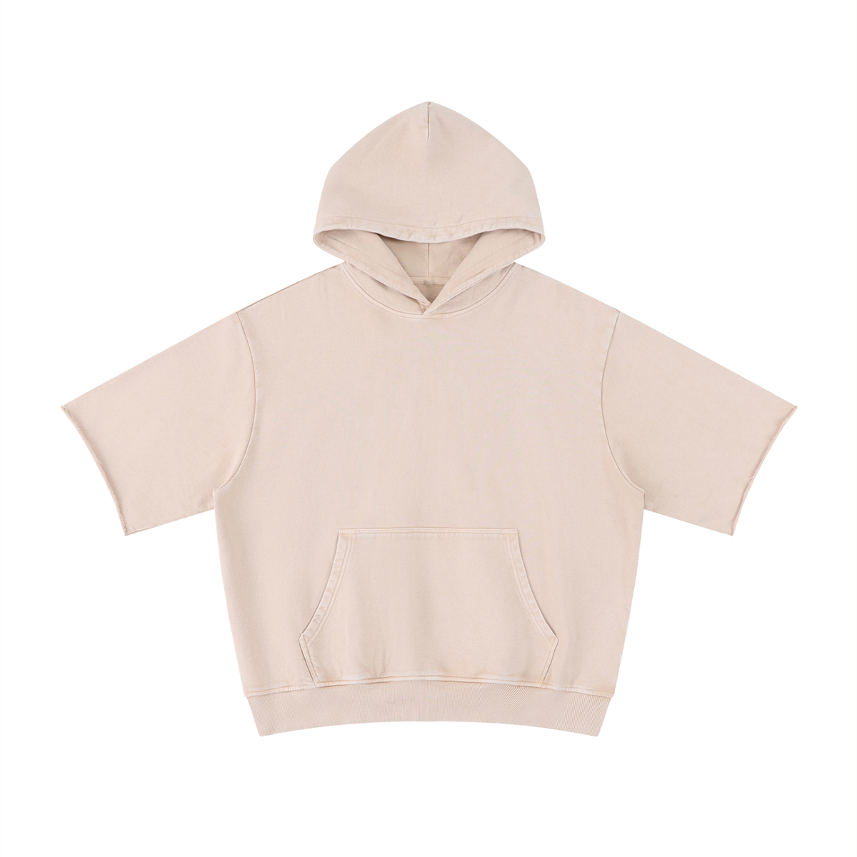 Unisex Mineral Wash Short Sleeve Hoodie – Oversized Vintage Streetwear Hooded Tee