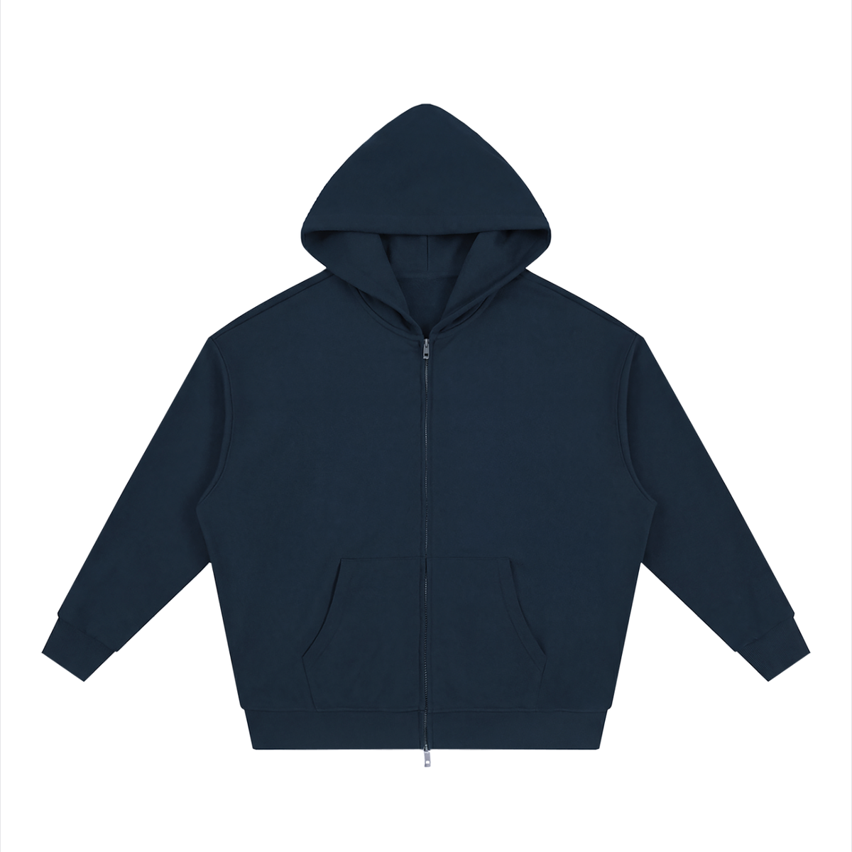 Unisex Loose Fit Full-Zip Hoodie – Premium Casual Streetwear Sweatshirt