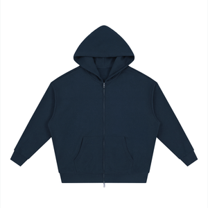 Unisex Loose Fit Full-Zip Hoodie – Premium Casual Streetwear Sweatshirt