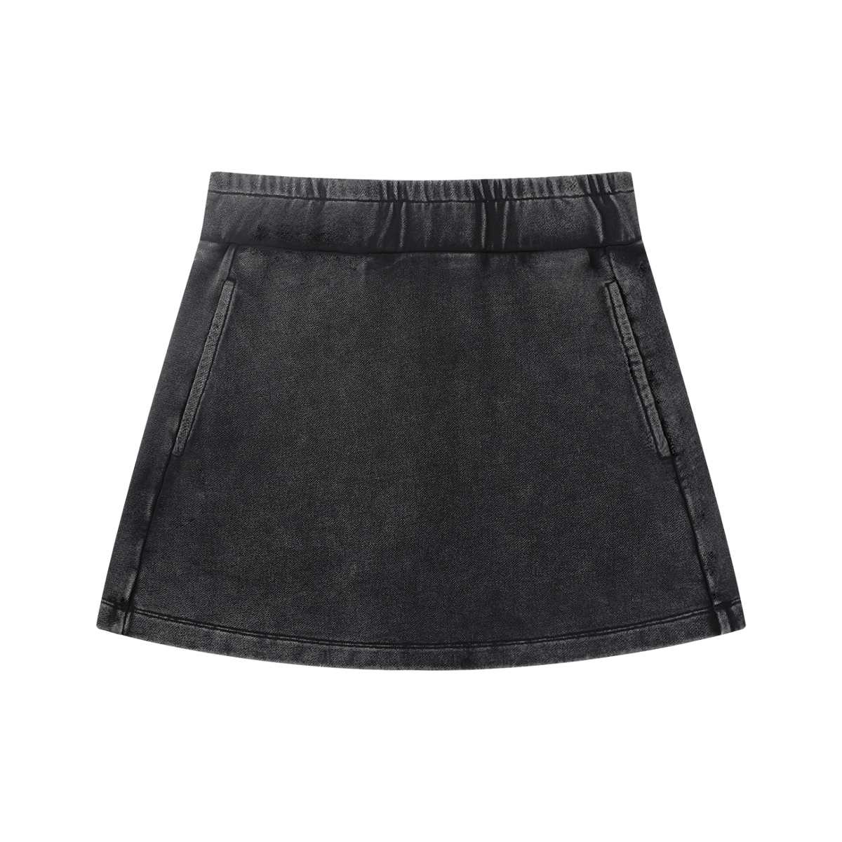 Women's Mineral Wash Mini Skirt – Vintage High Waist Casual Streetwear Skirt