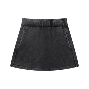 Women's Mineral Wash Mini Skirt – Vintage High Waist Casual Streetwear Skirt