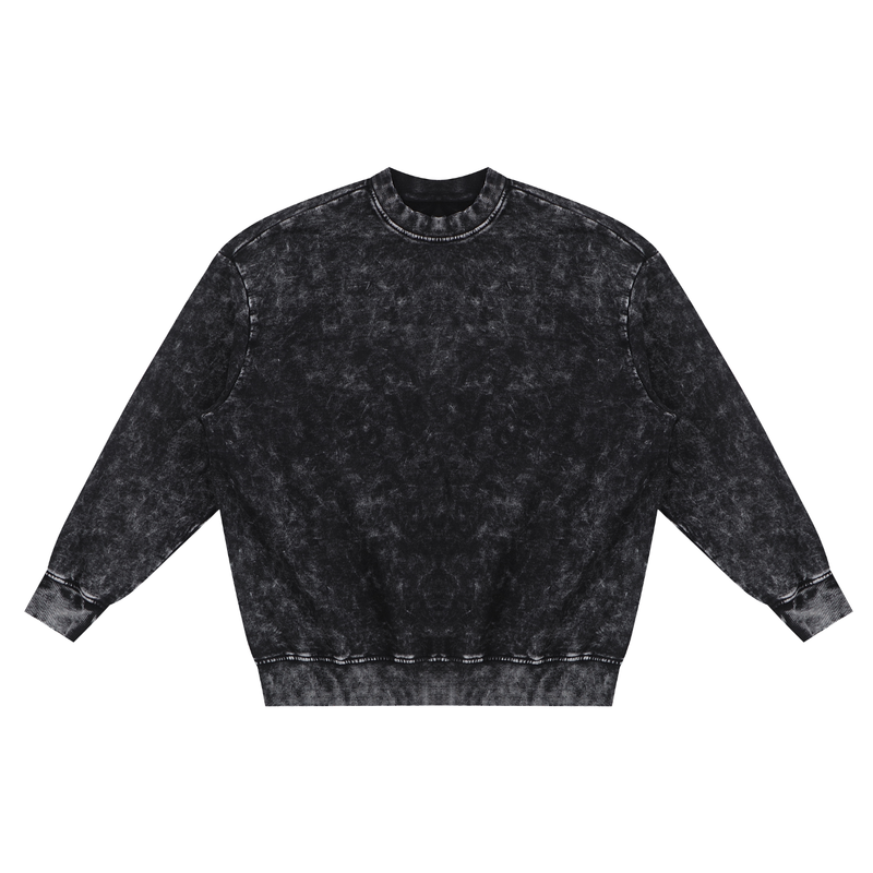 Snow Washed Hand-Frayed Sweatshirt