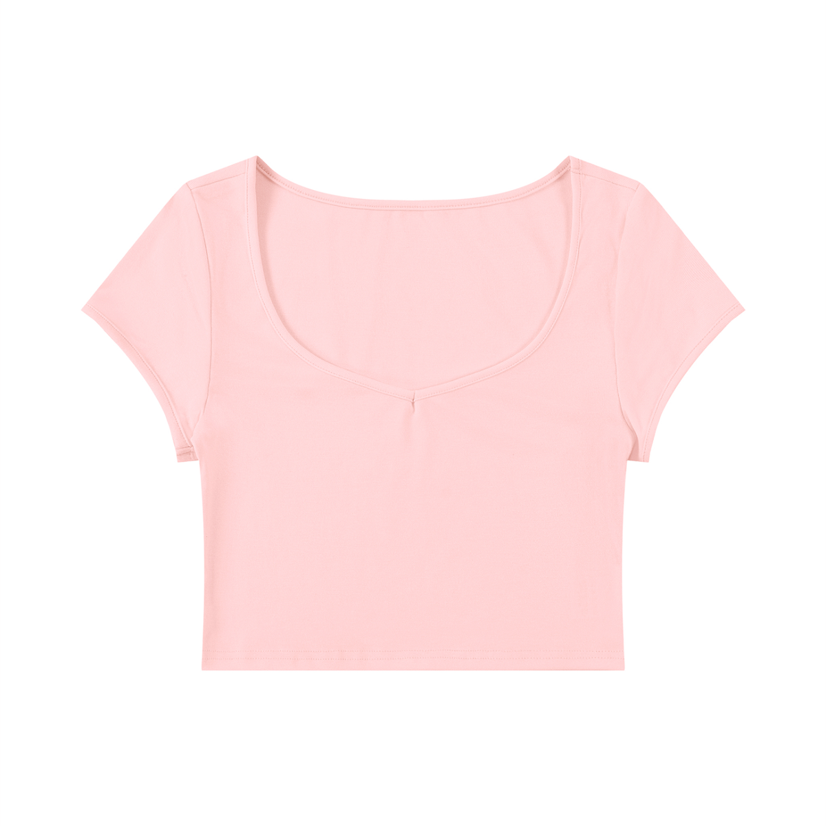 Women's Slim Cap Sleeve Crop T-Shirt – Fitted Everyday Essential Top