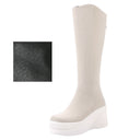 Women’s Cowhide Platform High-Heeled Boots – Bold & Fashion-Forward | MYN2O