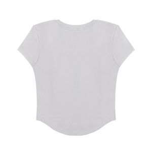 Women's Paneled Crop T-Shirt – Slim Fit Casual Streetwear Tee