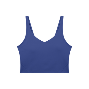 Women's V-Neck Yoga Sports Bra – Seamless Medium Support Workout & Activewear Bra