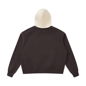 Unisex Fleece Raglan Color Block Hoodie