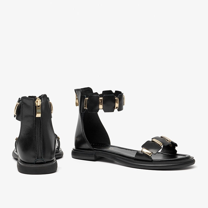 One-Word Strap Soft Sole Fairy Sandals – Leather Niche Design | MYN2O