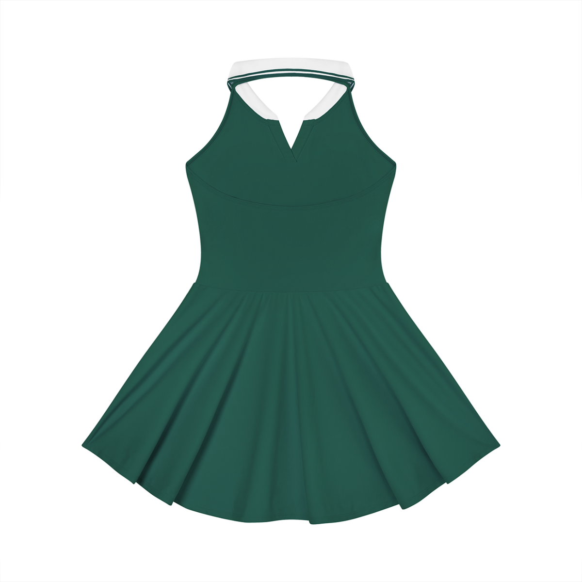 Women's Collared Halter A-Line Tennis Dress – Sleeveless Activewear Dress