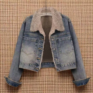 Women's Vintage Short Loose Denim Jacket