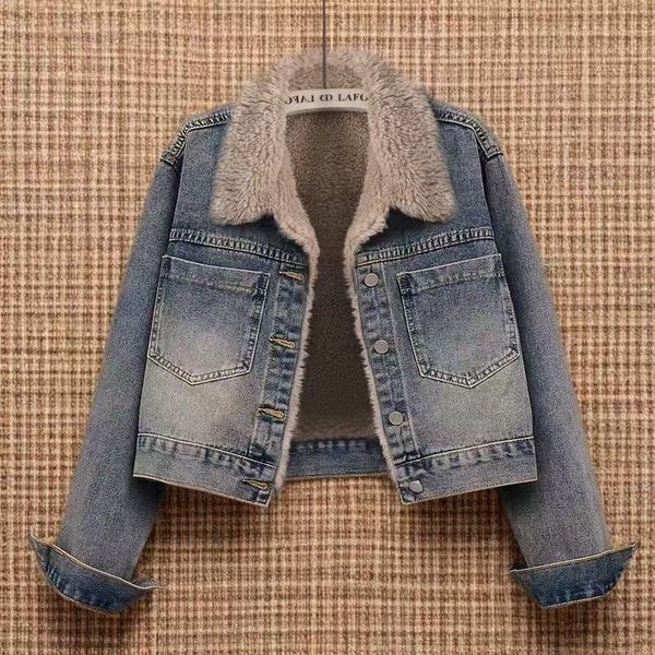 Women's Vintage Short Loose Denim Jacket