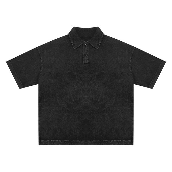 Heavyweight Snow-Washed Polo T-Shirt