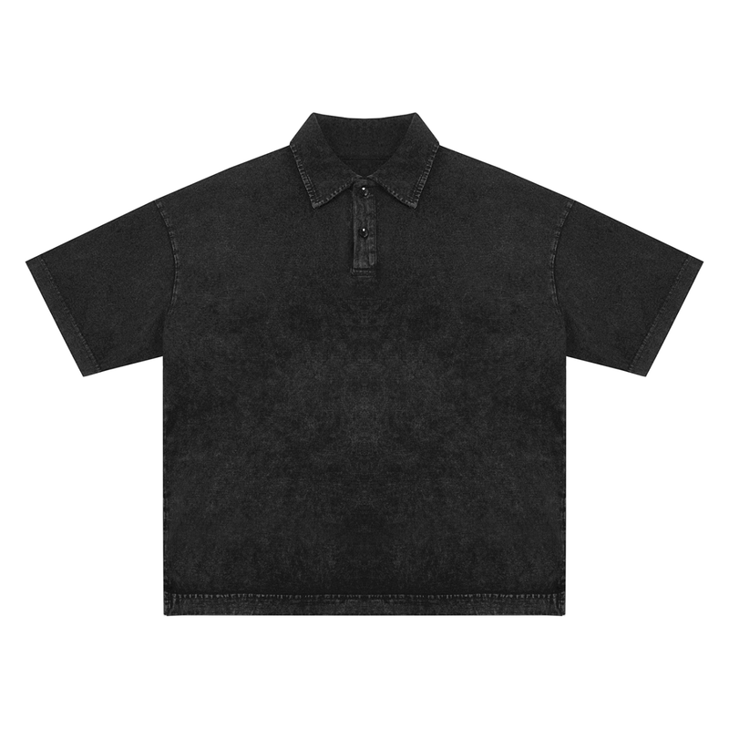 Heavyweight Snow-Washed Polo T-Shirt