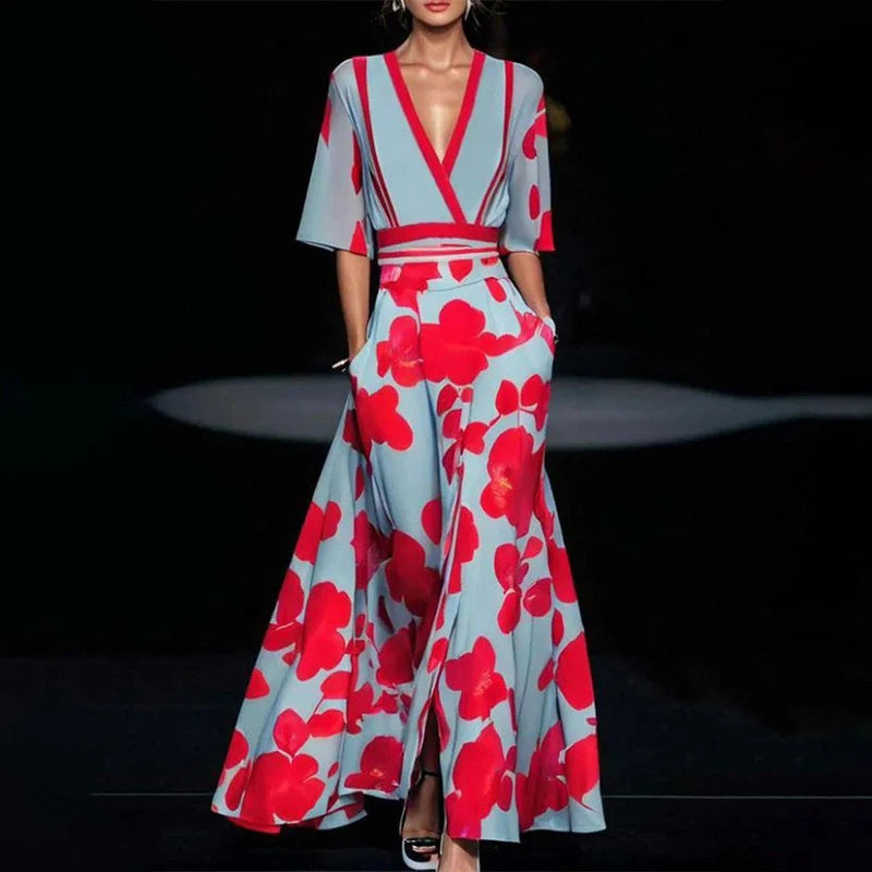 Printed Pleated Belt Dress – Women's Workwear & Fashion