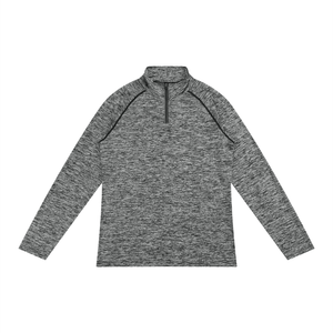 Men's Quarter-Zip Performance Long Sleeve T-Shirt – Lightweight Athletic Training Top