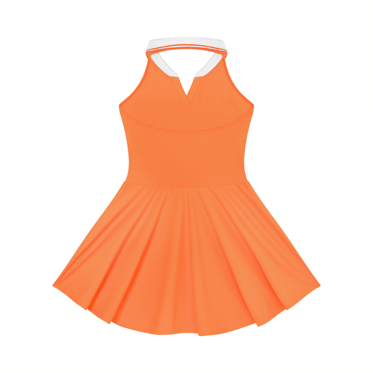 Women's Collared Halter A-Line Tennis Dress – Sleeveless Activewear Dress