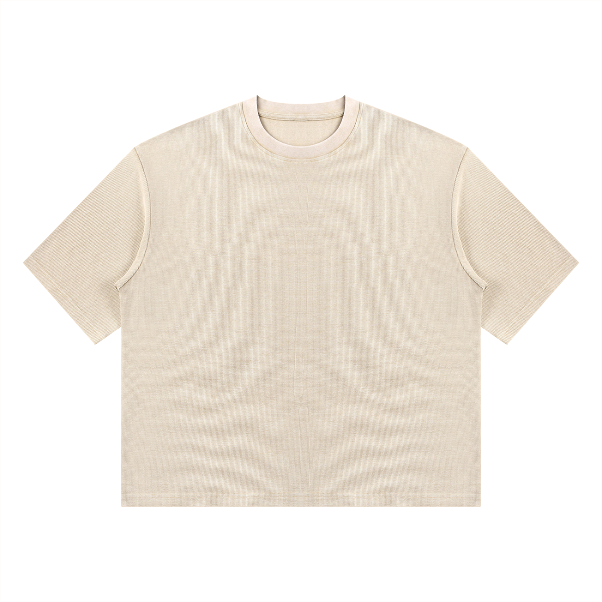 Unisex Mineral Wash Waffle Boxy T-Shirt – Oversized Textured Streetwear Tee