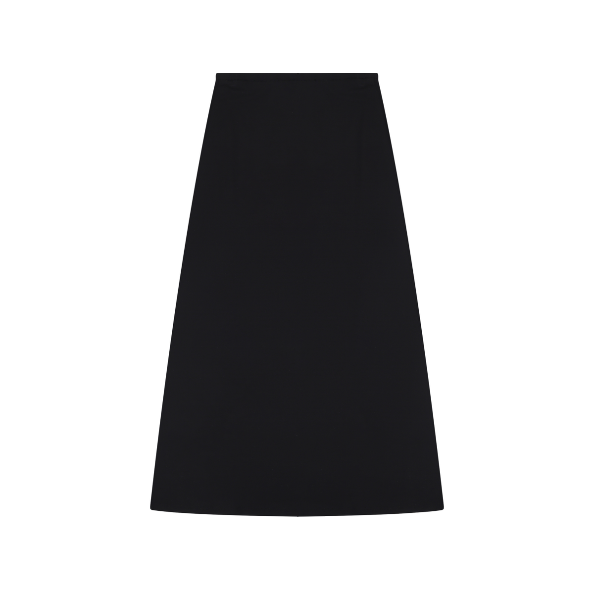 Women's Solid Color Knit Maxi Skirt – High-Waisted Stretch Casual Skirt