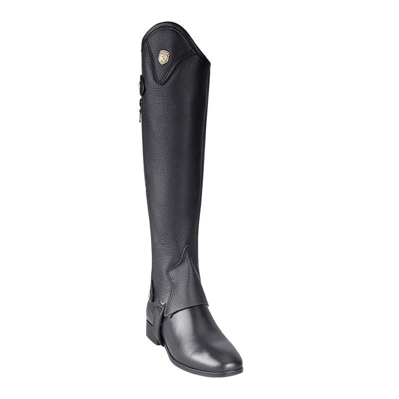  Cowhide Equestrian Chaps – High Quality Thick Cowhide Double Zipper Riding Leg Guard Boots | MYN