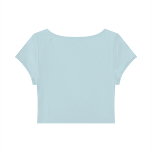 Women's Slim Cap Sleeve Crop T-Shirt – Fitted Everyday Essential Top