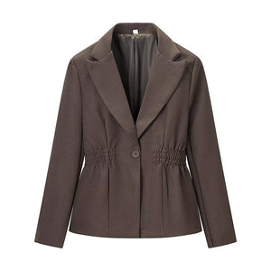 Womens Versatile Belted Blazer With Long Sleeves