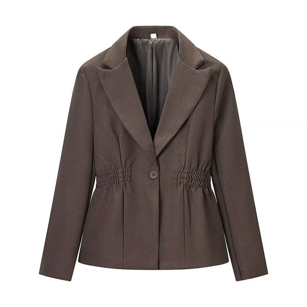 Womens Versatile Belted Blazer With Long Sleeves