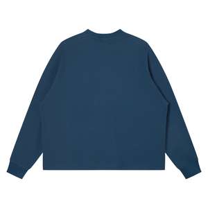 Unisex Waffle Boxy Long Sleeve T-Shirt – Oversized Textured Streetwear Tee