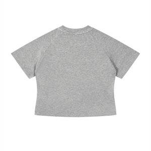 Women's Mineral Wash Crop T-Shirt – Slim Fit Vintage Streetwear Tee