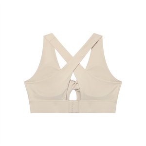Women's Twist Front V-Neck Sports Bra – Seamless Medium Support Activewear Bra