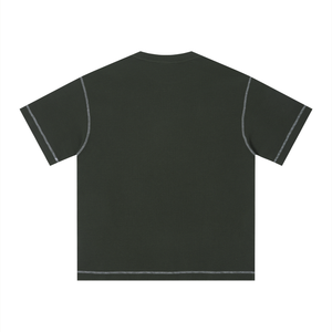Unisex Vintage Sunfade Waffle Knit Boxy T-Shirt – Oversized Streetwear Tee