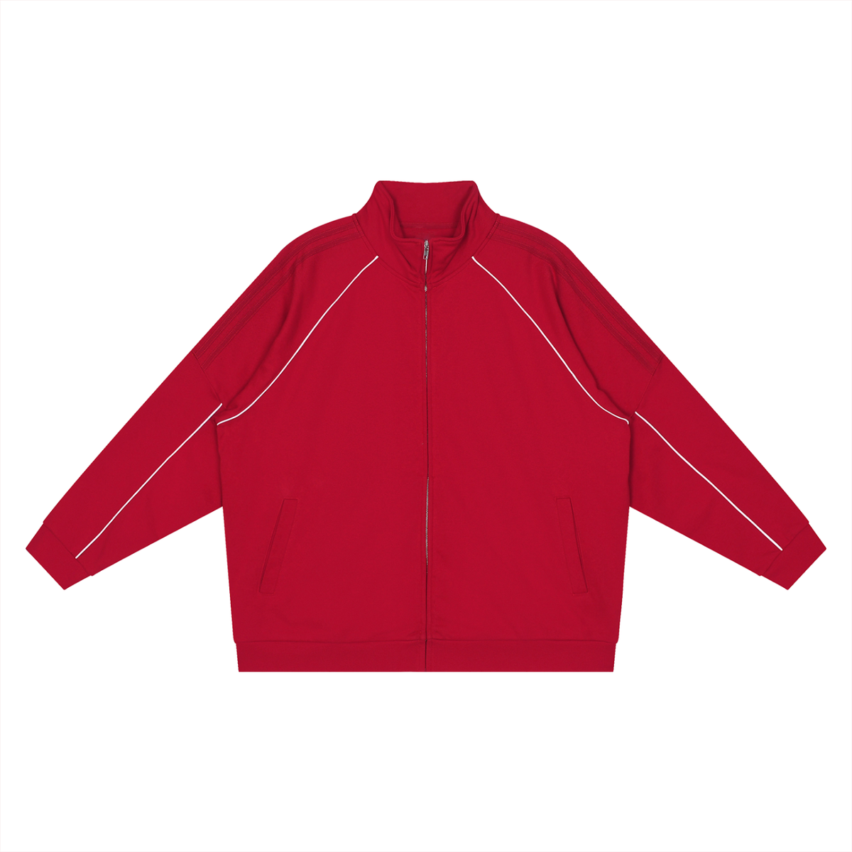 Reflection Striped Raglan Sleeve  Jacket