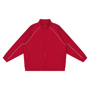 Reflection Striped Raglan Sleeve  Jacket