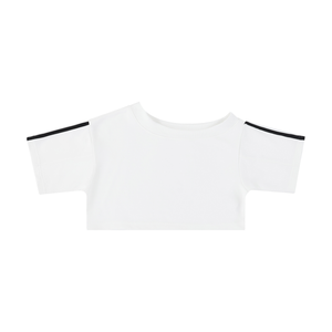 Women's Off-the-Shoulder Crop T-Shirt – Slim Fit Casual Fashion Top