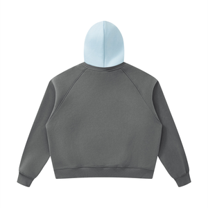 Unisex Fleece Raglan Color Block Hoodie