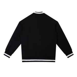Contrast Piping Zip Bomber Jacket