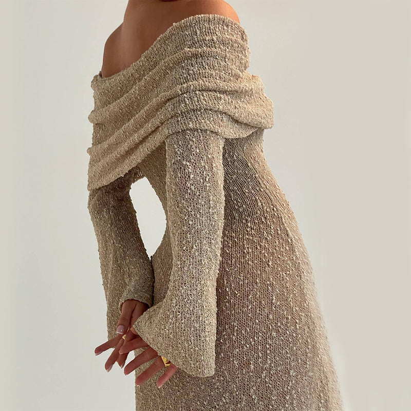 One Shoulder Knitted Dress – Sexy Beach Holiday Dress for Women